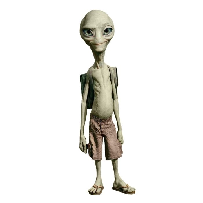 Alien Paul lebensgroß Dekorationsfigur