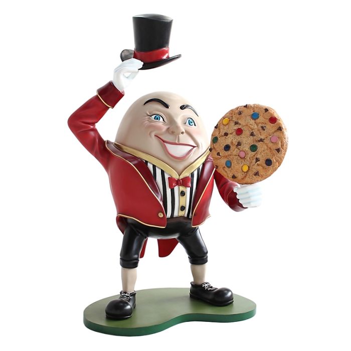 Humpty Dumpty Hut ab mit Keks lebensgroß Deko- & Werbefigur