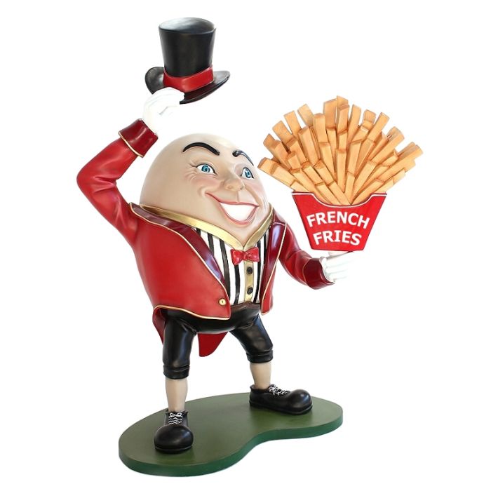 Humpty Dumpty Hut ab mit Pommes lebensgroß Deko- & Werbefigur