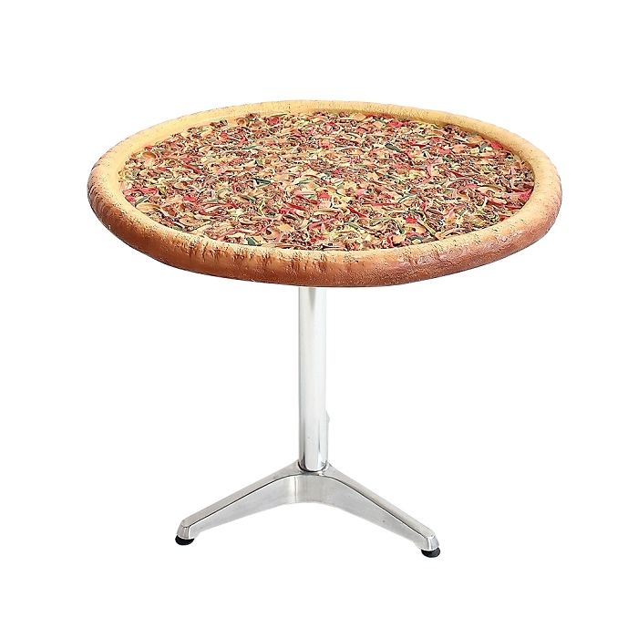 Pizzatisch auf Metallständer  vergrößert Tisch