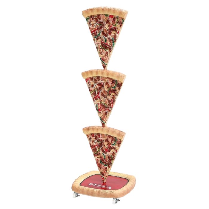 Pizzastücke Zweiseitig vergrößert Deko- & Werbefigur