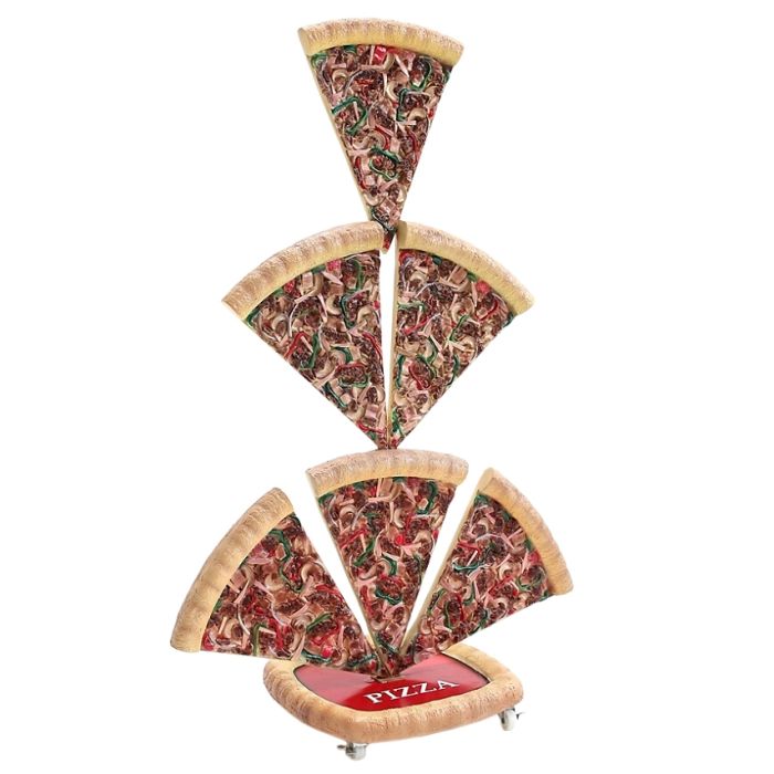 Pizzastücke 6 Zweiseitig vergrößert Deko- & Werbefigur