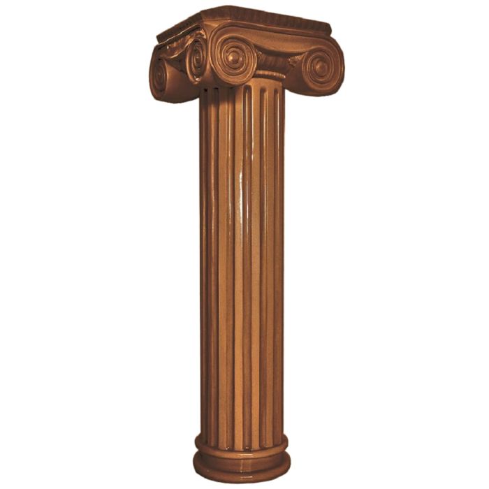 Säule mit Riffeln Gold lebensgroß Säule