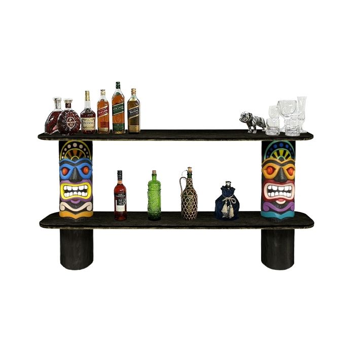 Tiki Masken Bar lebensgroß Ablagemöglichkeit