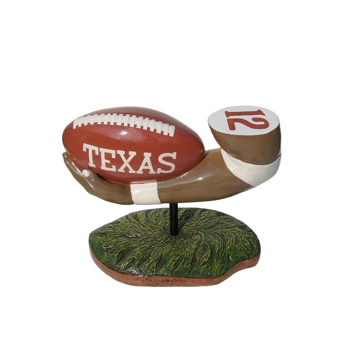 Footballhand mit Ball  verkleinert Dekorationsfigur