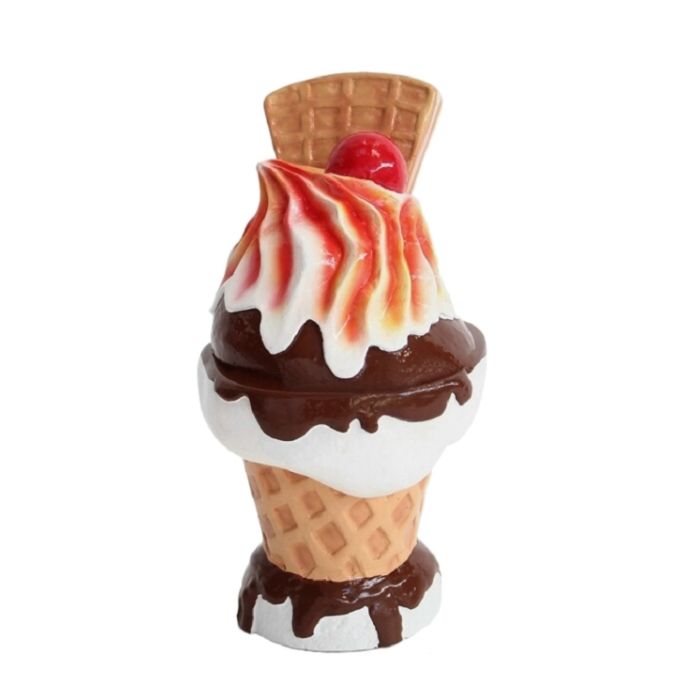 Eis Schoko mit Waffel mittel vergrößert Deko- & Werbefigur