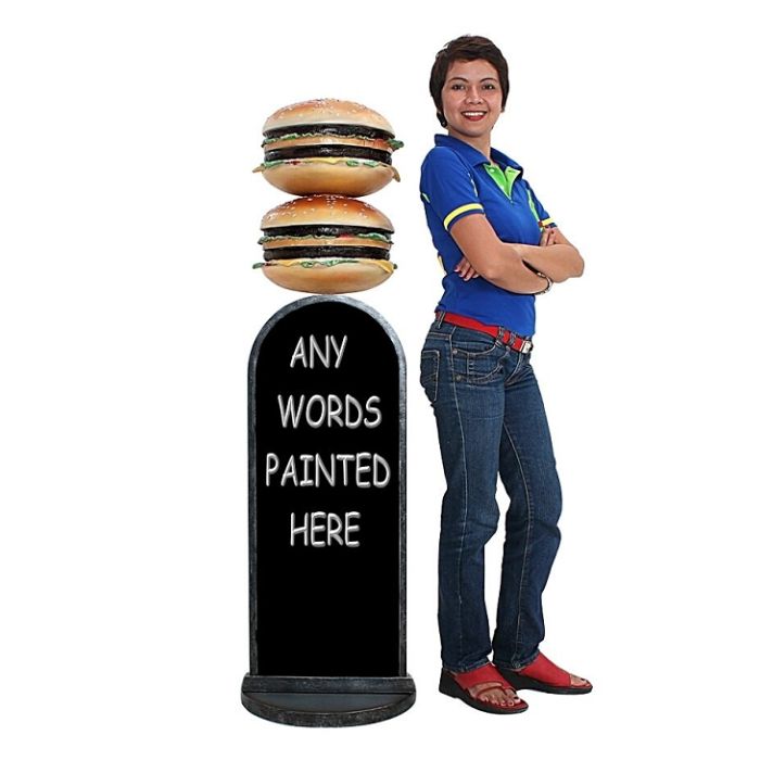 2 Burger Angebotstafel lebensgroß Angebotstafel