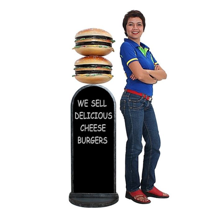 2 Burger Angebotstafel lebensgroß Angebotstafel