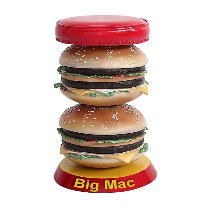 2 Burger Hocker vergrößert Sitzmöglichkeit