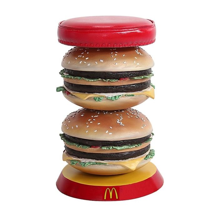 2 Burger Hocker vergrößert Sitzmöglichkeit