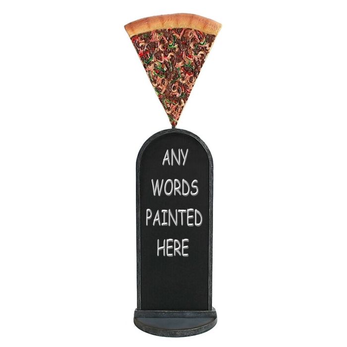 Pizzastück Angebotstafel vergrößert Schild