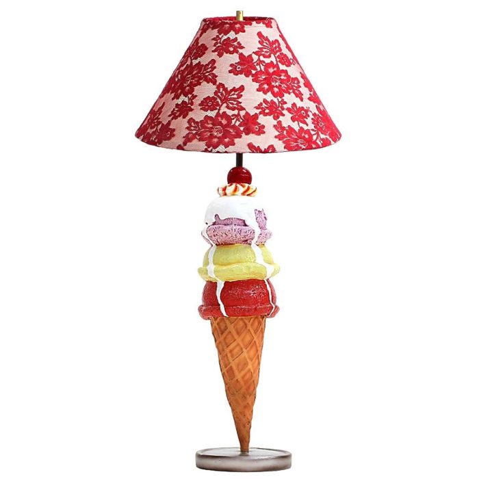 Eis 3 Kugeln Lampe lebensgroß Beleuchtung