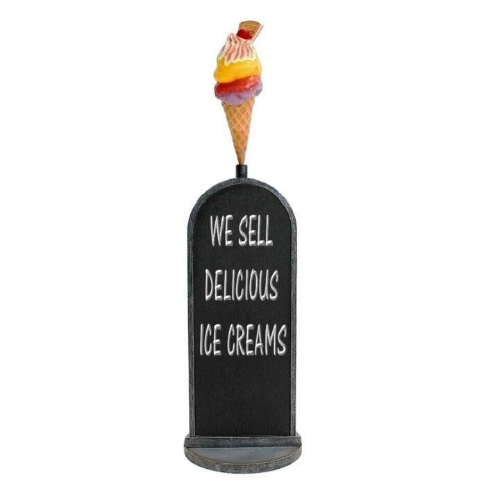 Eis mit Waffel Angebotstafel vergrößert Angebotstafel