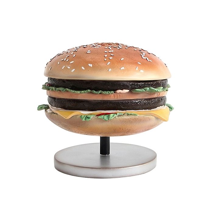1 Burger auf kleinem Ständer vergrößert Dekorationsfigur
