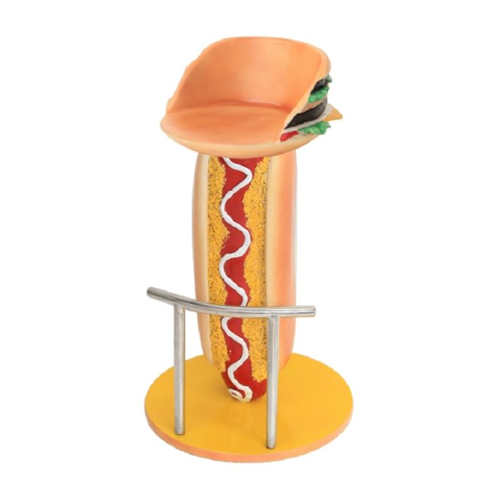 Hot Dog Burger Sitz vergrößert Sitzmöglichkeit