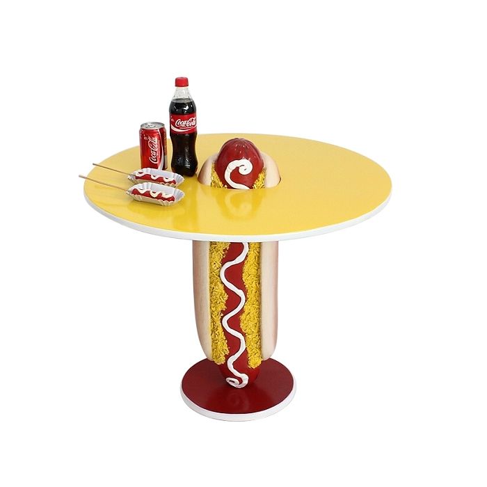 Hot Dog Tisch vergrößert Tisch