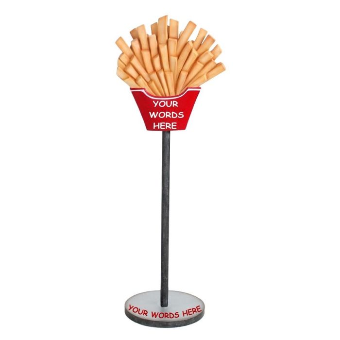 Pommes auf Ständer vergrößert Deko- & Werbefigur