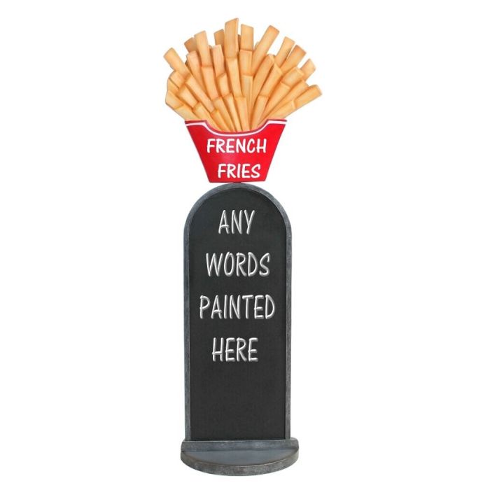 Pommes Angebotstafel vergrößert Schild