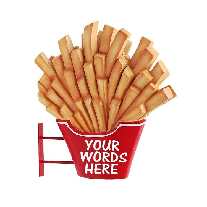 Pommes für Wand vergrößert Deko- & Werbefigur