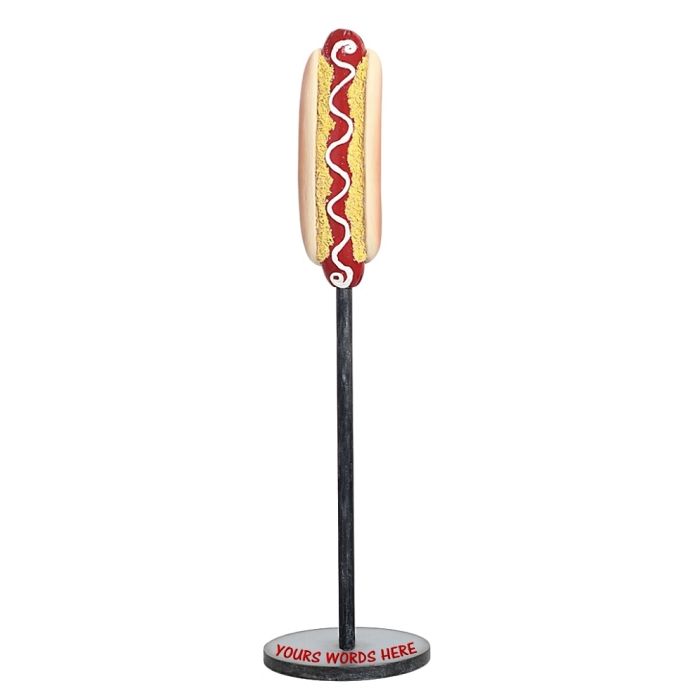Hotdog auf Ständer vergrößert Deko- & Werbefigur