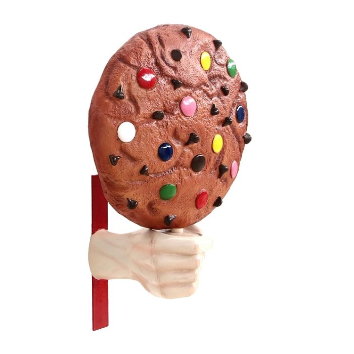 Keks mit Hand für Wand vergrößert Deko- & Werbefigur