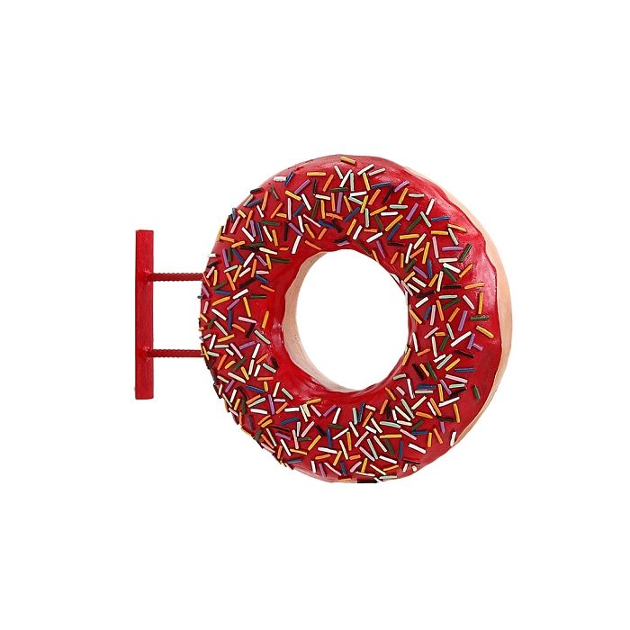 Donut rot für Wand vergrößert Dekorationsfigur