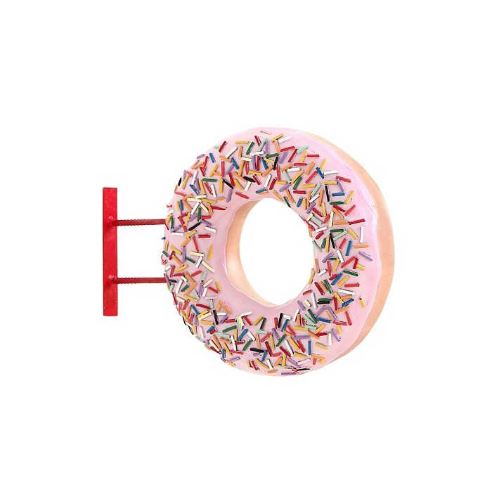 Donut rosa für Wand vergrößert Dekorationsfigur