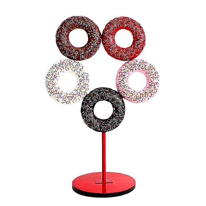 5 Donuts auf Ständer vergrößert Deko- & Werbefigur