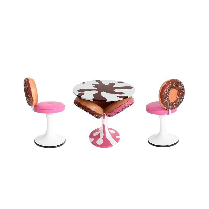 Eiscremetisch mit Donuts und Donutstühle vergrößert Sitzmöglichkeit, Tisch