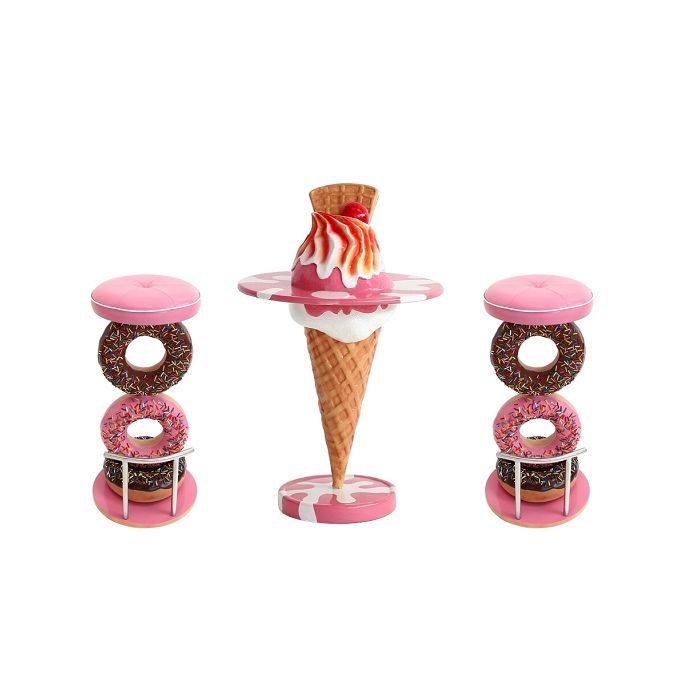 Eistisch und Donut Barhocker vergrößert Sitzmöglichkeit, Tisch