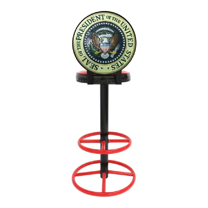 President of the US Barhocker lebensgroß Sitzmöglichkeit