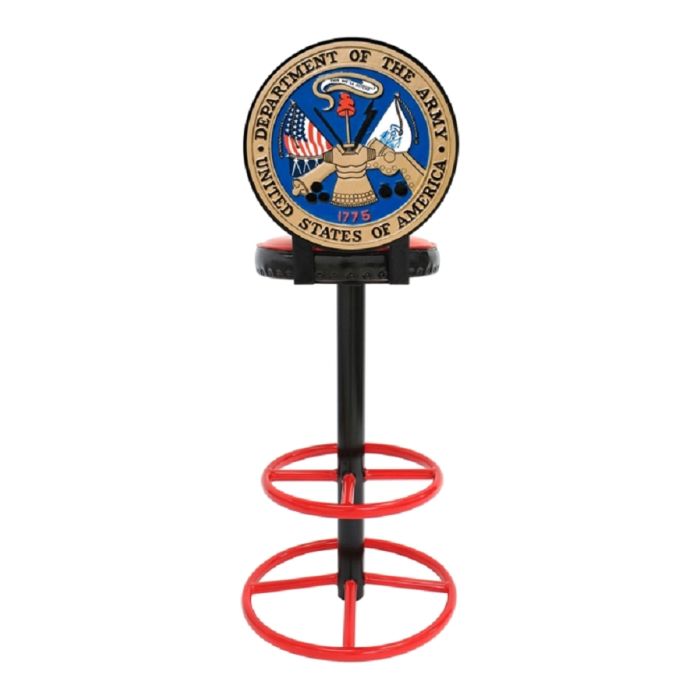 US Department of the Army Barhocker lebensgroß Sitzmöglichkeit