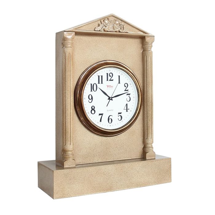 Uhr in Säule mit Graniteffekt lebensgroß Uhr