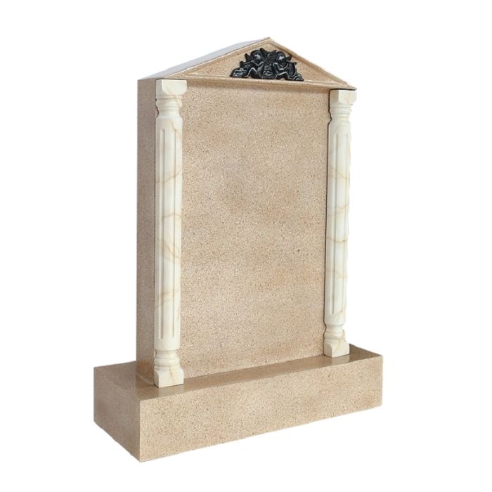 Grabstein mit Sandsteineffekt 12 lebensgroß Dekorationsfigur