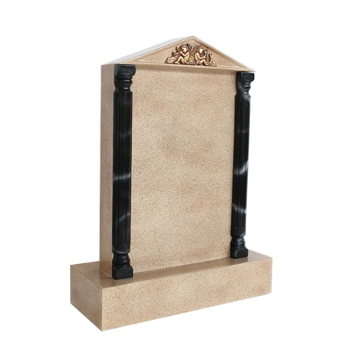 Grabstein mit Sandsteineffekt 31 lebensgroß Dekorationsfigur