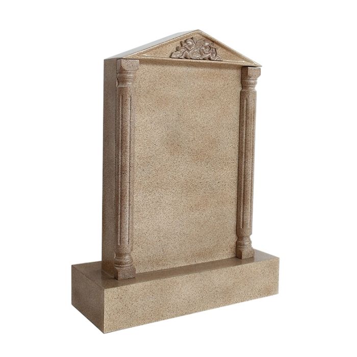 Grabstein mit Sandsteineffekt 36 lebensgroß Dekorationsfigur