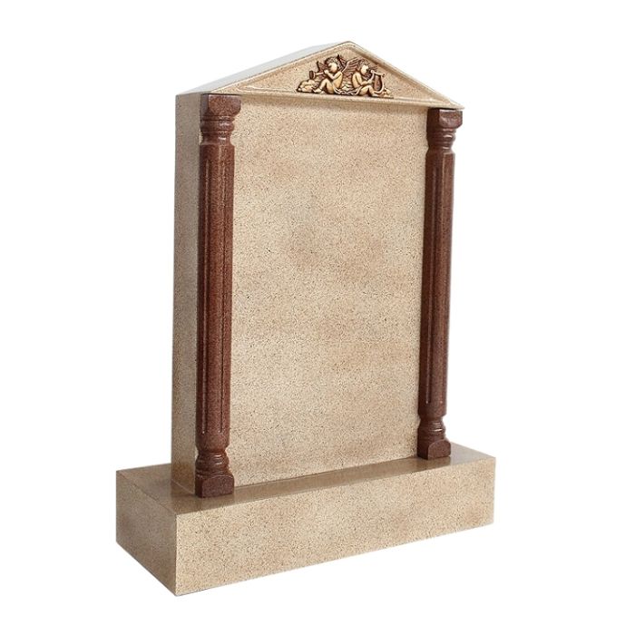 Grabstein mit Sandsteineffekt 43 lebensgroß Dekorationsfigur