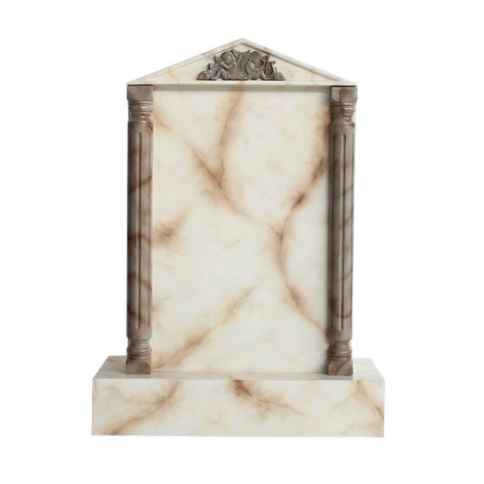 Grabstein mit weißem Marmoreffekt 17 lebensgroß Dekorationsfigur