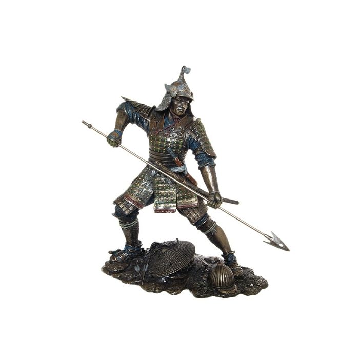 Samurai mit Speer lebensgroß Deko- & Werbefigur