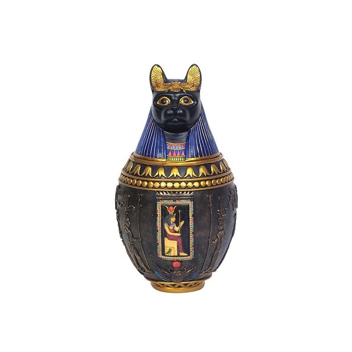 ägyptische Katze Vase lebensgroß Aufbewahrung