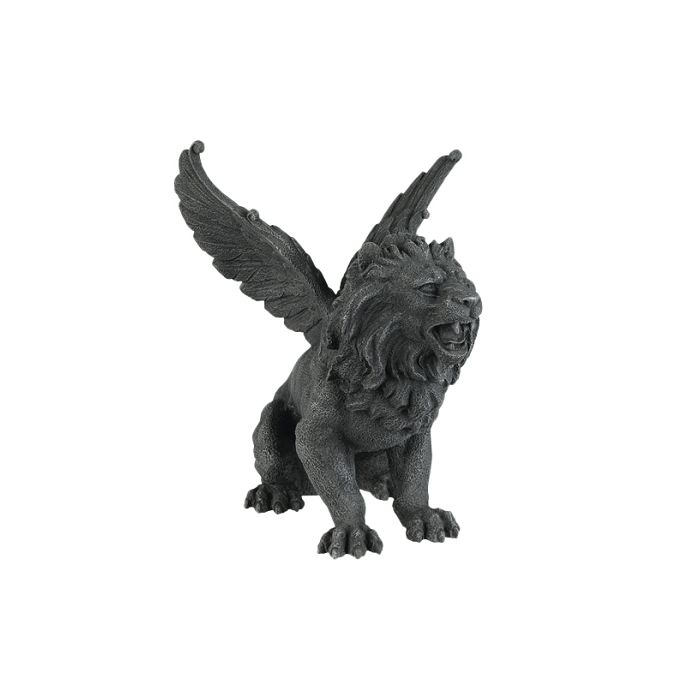 Gargoyle mit Löwenkopf verkleinert Dekorationsfigur