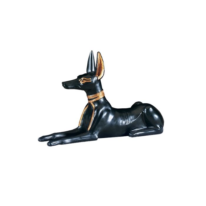 ägyptischer Hund Schwarz lebensgroß Dekorationsfigur