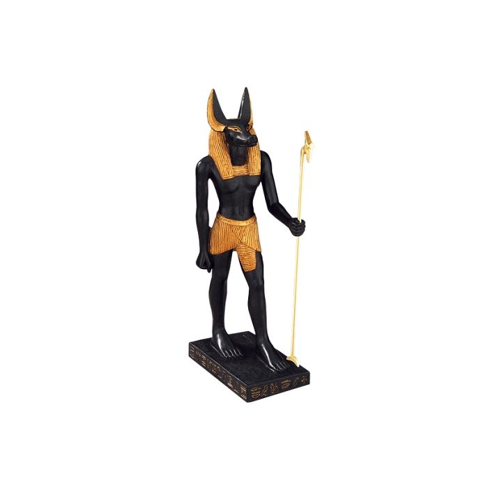 Anubis Statue Schwarz Gold verkleinert Dekorationsfigur