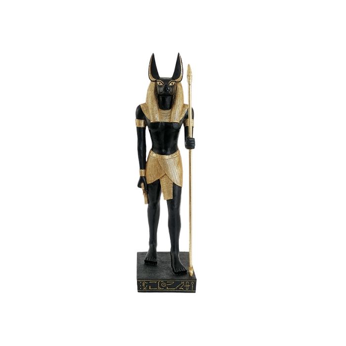 Anubis Statue Schwarz Gold Heller verkleinert Deko- & Werbefigur