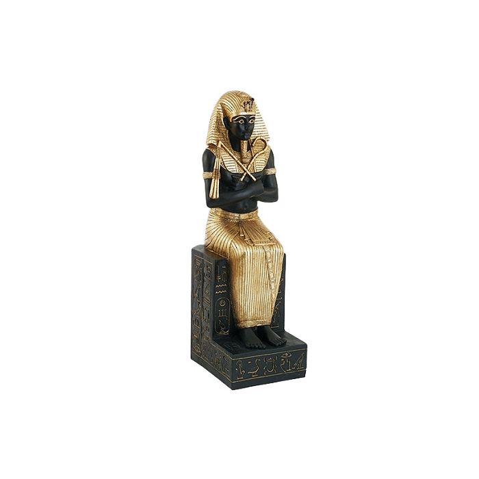 Tutanchamun Statue Sitzend Schwarz Gold verkleinert Deko- & Werbefigur