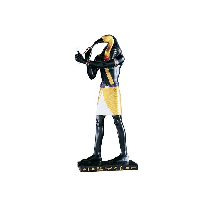 Thot Statue Schwarz Gold verkleinert Dekorationsfigur