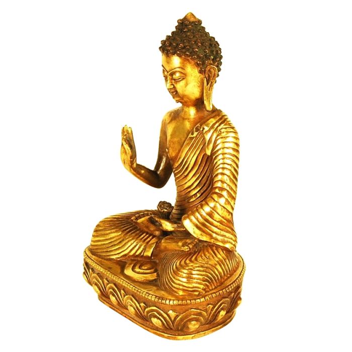 Goldener Buddha verkleinert Dekorationsfigur