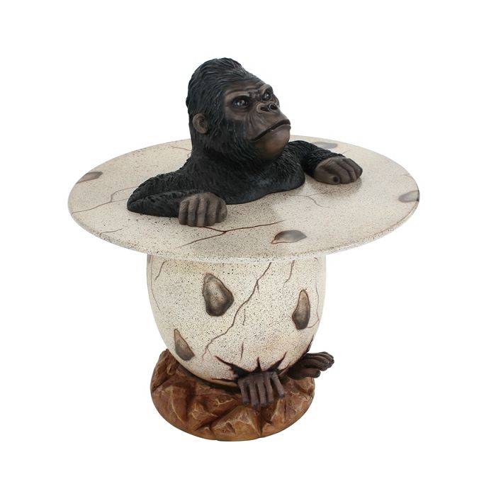 Mürrischer Gorilla im Ei Tisch lebensgroß Tisch