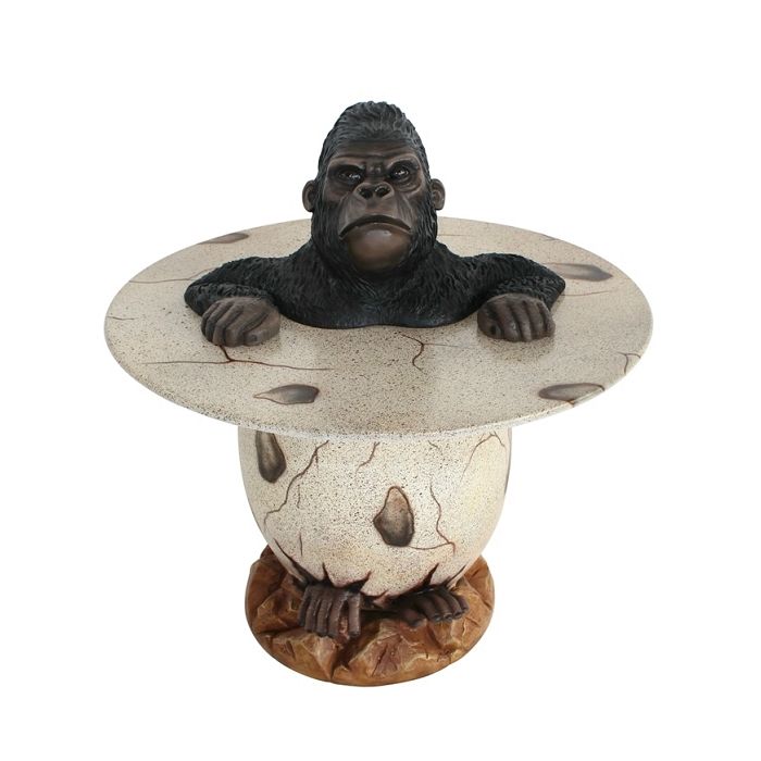 Mürrischer Gorilla im Ei Tisch lebensgroß Tisch