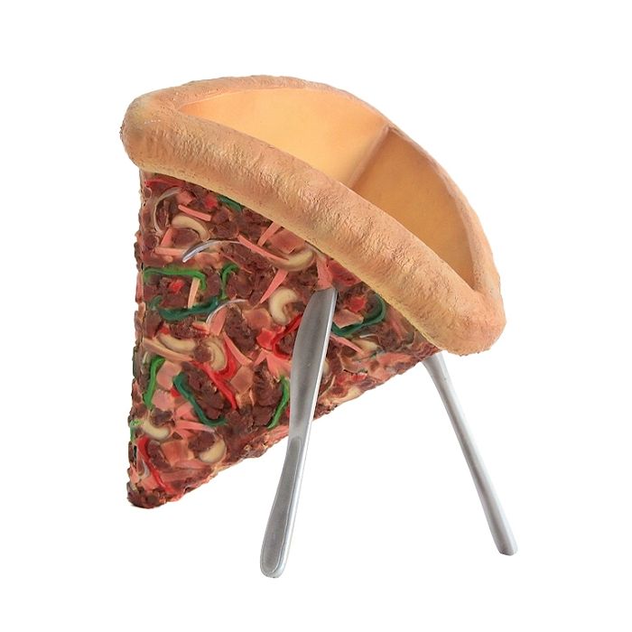 Pizza Besteckhalterung lebensgroß Aufbewahrung